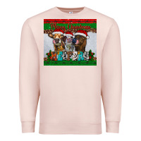 Pale Pink merry christmas heifers Premium Sweatshirt - RanaPortraitStore