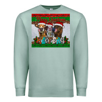Seafoam merry christmas heifers Premium Sweatshirt - RanaPortraitStore