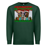 Sports Green merry christmas heifers Premium Sweatshirt - RanaPortraitStore