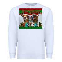 White merry christmas heifers Premium Sweatshirt - RanaPortraitStore