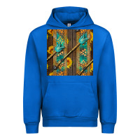 Cobalt aztec and sunflowers Urban Hoodie - BundleAndBundleShop