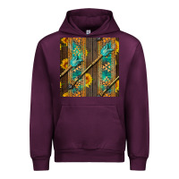 Mauve Wine aztec and sunflowers Urban Hoodie - BundleAndBundleShop