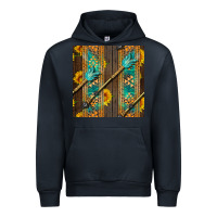 Navy aztec and sunflowers Urban Hoodie - BundleAndBundleShop