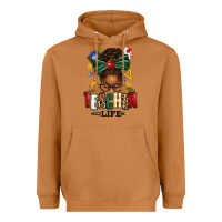 Meerkat teacher life afro messy bun Heavyweight Hoodie - texasbilliewilder