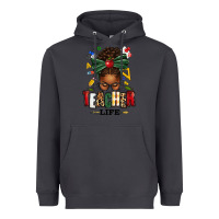 Smoke teacher life afro messy bun Heavyweight Hoodie - texasbilliewilder