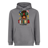 Storm teacher life afro messy bun Heavyweight Hoodie - texasbilliewilder
