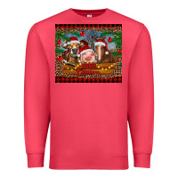 Cardinal merry christmas cow pig and horse Premium Sweatshirt - RanaPortraitStore