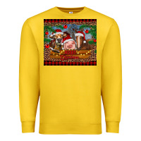 Lemon merry christmas cow pig and horse Premium Sweatshirt - RanaPortraitStore