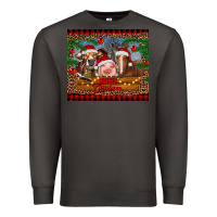 Smoke merry christmas cow pig and horse Premium Sweatshirt - RanaPortraitStore
