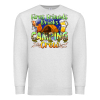 Oatmeal Heather fires friends drinks camping crew Premium Sweatshirt - Zillion Design Studio