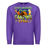 Purple fires friends drinks camping crew Premium Sweatshirt - Zillion Design Studio