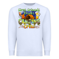 White fires friends drinks camping crew Premium Sweatshirt - Zillion Design Studio