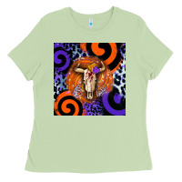 Matcha halloween bull skull Ladies Tee - BarkalooDesign