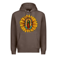 Coffee our lady of guadalupe sunflower Premium Hoodie - JahusDesignShop