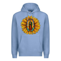 Colony Blue our lady of guadalupe sunflower Premium Hoodie - JahusDesignShop