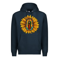Navy our lady of guadalupe sunflower Premium Hoodie - JahusDesignShop