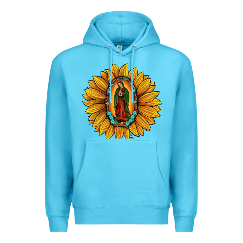 Our Lady Of Guadalupe Sunflower Premium Hoodie by JahusDesignShop | Teevron