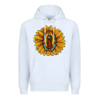 White our lady of guadalupe sunflower Premium Hoodie - JahusDesignShop