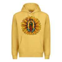 Antique Gold our lady of guadalupe sunflower Premium Hoodie - JahusDesignShop