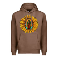 Chestnut our lady of guadalupe sunflower Premium Hoodie - JahusDesignShop