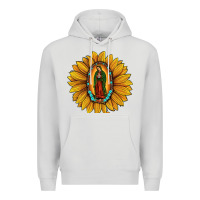 Dove Grey our lady of guadalupe sunflower Premium Hoodie - JahusDesignShop