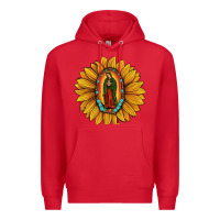 Red our lady of guadalupe sunflower Premium Hoodie - JahusDesignShop