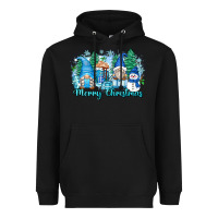 Black merry christmas snowman gnomes Heavyweight Hoodie - Zillion Design Studio