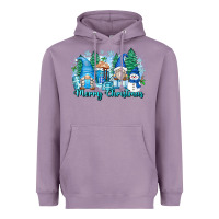 Lavender merry christmas snowman gnomes Heavyweight Hoodie - Zillion Design Studio