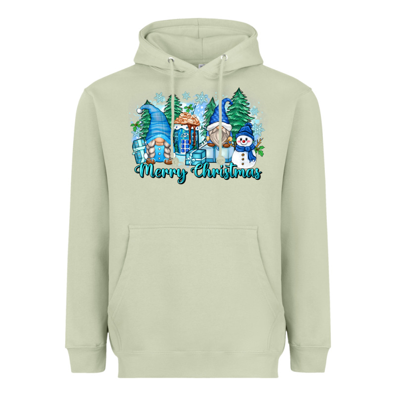 Merry Christmas Snowman Gnomes Heavyweight Hoodie by Zillion Design Studio | Teevron