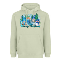 Matcha merry christmas snowman gnomes Heavyweight Hoodie - Zillion Design Studio