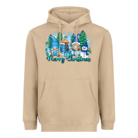 Mushroom merry christmas snowman gnomes Heavyweight Hoodie - Zillion Design Studio