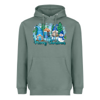 Sage merry christmas snowman gnomes Heavyweight Hoodie - Zillion Design Studio