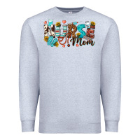 Heather Grey nurse mom Premium Sweatshirt - texasbilliewilder