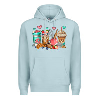 Blue Mist baking coffee cups Premium Hoodie - Jasminsmagicworld
