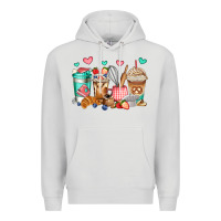 Dove Grey baking coffee cups Premium Hoodie - Jasminsmagicworld