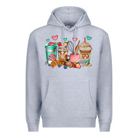 Heather Grey baking coffee cups Premium Hoodie - Jasminsmagicworld