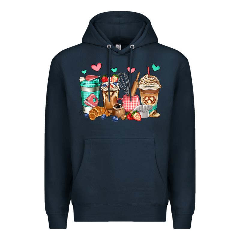 Baking Coffee Cups Premium Hoodie by Jasminsmagicworld | Teevron