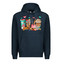 Navy baking coffee cups Premium Hoodie - Jasminsmagicworld