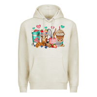 Oatmeal Heather baking coffee cups Premium Hoodie - Jasminsmagicworld