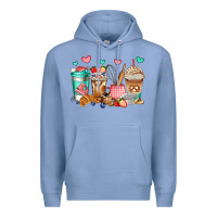 Colony Blue baking coffee cups Premium Hoodie - Jasminsmagicworld