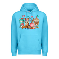 Ocean Blue baking coffee cups Premium Hoodie - Jasminsmagicworld