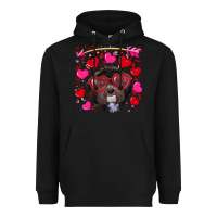 Black Valentine's day havanese dog Heavyweight Hoodie - RanaPortraitStore
