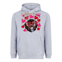 Heather Grey Valentine's day havanese dog Heavyweight Hoodie - RanaPortraitStore