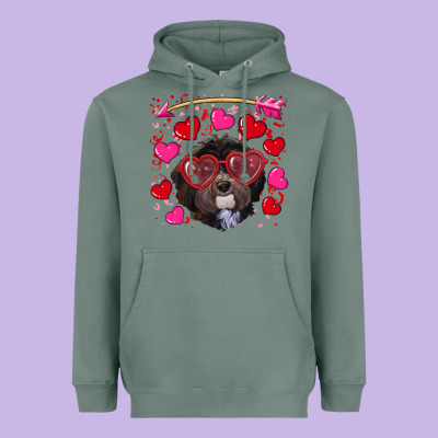 Heavyweight Hoodie Valentine's day havanese dog