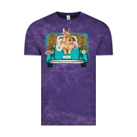 Cloud Purple easter bunny truck Vintage Tee - Artiststas