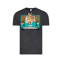 Vintage Black easter bunny truck Vintage Tee - Artiststas