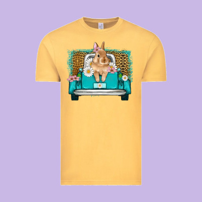 Easter Bunny Truck Vintage Tee Designed By Artiststas