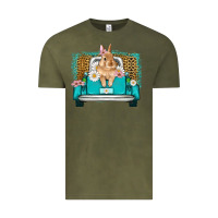 Vintage Olive easter bunny truck Vintage Tee - Artiststas