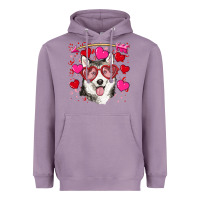 Lavender Valentine's day husky Heavyweight Hoodie - RanaPortraitStore