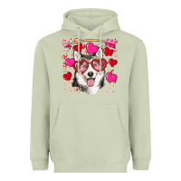 Matcha Valentine's day husky Heavyweight Hoodie - RanaPortraitStore